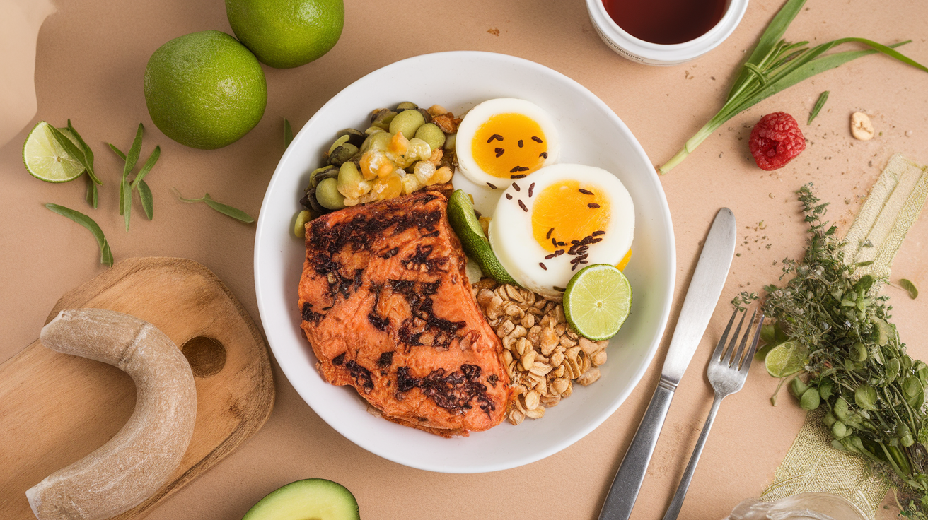 Persoană care se bucură de o masă sănătoasă pentru digestie